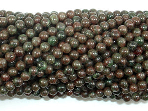 Red Green Garnet Beads, 4mm Round Beads-BeadXpert