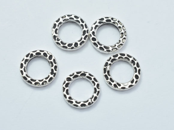 4pcs Antique Silver 925 Sterling Silver Ring, 8.8mm-Metal Findings & Charms-BeadXpert