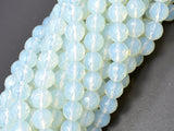 White Opalite Beads, Faceted Round, 8mm(7.8mm), 14.5 Inch-Gems: Round & Faceted-BeadXpert