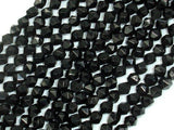 Black Onyx Beads, 6mm Star Cut Faceted Round, 14 Inch-Gems: Round & Faceted-BeadXpert