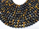 Blue / Yellow Tiger Eye, 10mm (10.3mm) Round-Gems: Round & Faceted-BeadXpert