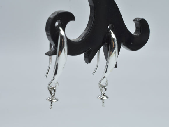 4pcs 925 Sterling Silver Ear Wires, Earring Hook, Fishhook, 10x20mm-Metal Findings & Charms-BeadXpert