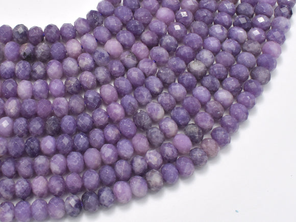 Lepidolite Beads, 4x6mm Faceted Rondelle-Gems:Assorted Shape-BeadXpert