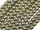 Hematite Beads-Light Gold, 8mm Round Beads-BeadXpert