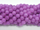 Jade - Purple, 8mm Round Beads, 14.5 Inch-BeadXpert