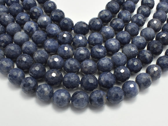 Blue Sapphire Beads, 7.5mm Faceted Round, 9 Inch-Gems: Round & Faceted-BeadXpert