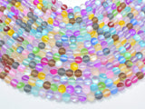 Matte Mystic Aura Quartz-Multi, 8mm (8.5mm) Round-Gems: Round & Faceted-BeadXpert