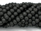 Black Lava Beads, Round, 6mm-Gems: Round & Faceted-BeadXpert