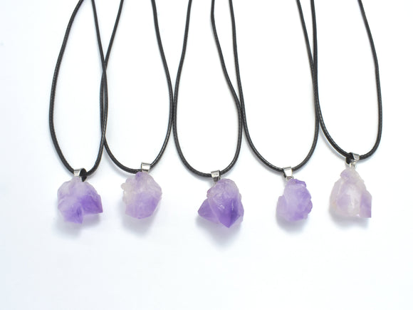 2 strands Raw Amethyst, Nugget pendant, Approx. (12-15)x(15-20)mm, Necklace-Gems:Assorted Shape-BeadXpert