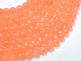 Jade - Orange, 8mm (8.2mm) Round-Gems: Round & Faceted-BeadXpert