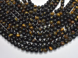 Blue / Yellow Tiger Eye, 8 mm Round Beads, 15.5 Inch-BeadXpert