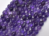 Amethyst Beads, Pebble Nugget, 6x8mm, 15.5 Inch-Gems: Nugget,Chips,Drop-BeadXpert