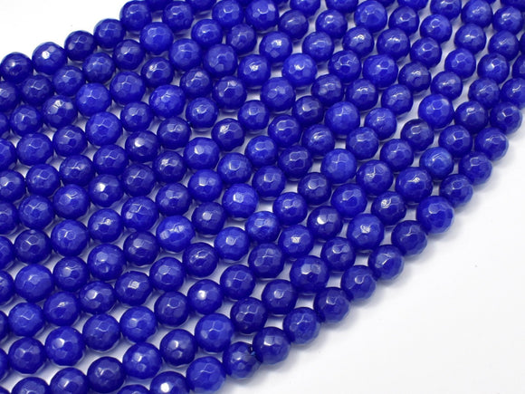 Jade Beads, Blue, 6mm Faceted Round-Gems: Round & Faceted-BeadXpert