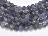 Iolite Beads, 4mm Micro Faceted Round-Gems: Round & Faceted-BeadXpert