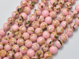 Shell Howlite-Pink, 6mm (6.5mm)-Gems: Round & Faceted-BeadXpert
