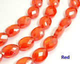 CZ beads, Faceted Oval, 6x8mm-Cubic Zirconia-BeadXpert