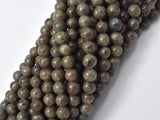 Chocolate Labradorite Beads, 6mm (6.4mm)-Gems: Round & Faceted-BeadXpert