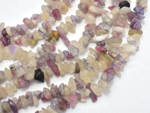 Pink Tourmaline, 7-10mm, Chips, 32 Inch-BeadXpert