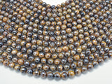 Mystic Coated Tiger Eye Beads, 8mm Faceted, AB Coated-Gems: Round & Faceted-BeadXpert