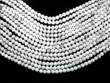 Matte White Howlite Beads, Round, 6mm-BeadXpert