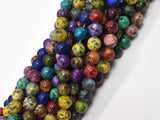 Sesame Jasper-Multi Color 8mm Round Beads, 15 Inch-BeadXpert