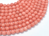 Jade Beads, Salmon Pink, 8mm Faceted Round-Gems: Round & Faceted-BeadXpert