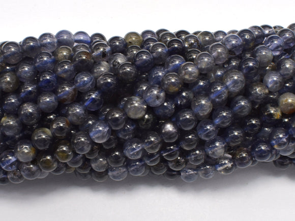 Iolite Beads, 4mm (4.6mm), Round Beads-BeadXpert