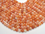 Natural Banded Agate, Striped Agate, 8mm (8.2mm)-Gems: Round & Faceted-BeadXpert