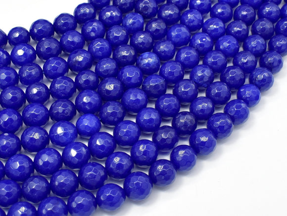 Jade Beads, Blue, 8mm (8.3mm) Faceted Round-Gems: Round & Faceted-BeadXpert