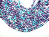 Rain Flower Stone Beads, Blue, Purple, 8mm Round Beads-Gems: Round & Faceted-BeadXpert