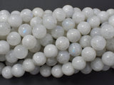 Moonstone-Rainbow Beads, 10mm(10.5mm) Round-Gems: Round & Faceted-BeadXpert