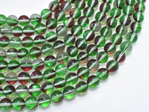 Mystic Aura Quartz-Red, Green, 8mm, Round, 14.5 Inch-BeadXpert