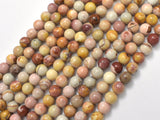 African Agate, 6mm, Round, 15.5 Inch-BeadXpert