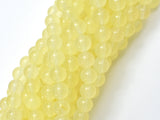 Jade - Lemon, 8mm (8.3mm) Round-Gems: Round & Faceted-BeadXpert