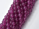 Jade Beads-Purple Red, 8mm Round Beads-Gems: Round & Faceted-BeadXpert