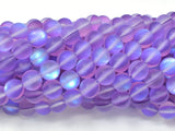 Matte Mystic Aura Quartz-Purple, 8mm (8.5mm) Round-Gems: Round & Faceted-BeadXpert