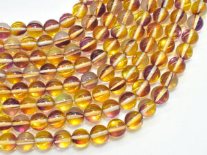 Mystic Aura Quartz-Yellow, Purple, 8mm, Round-BeadXpert