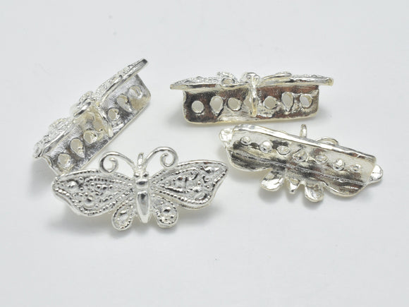 1pc 925 Sterling Silver Butterfly Connector, 20x10mm Butterfly, 6 Hole Flower connector-Metal Findings & Charms-BeadXpert