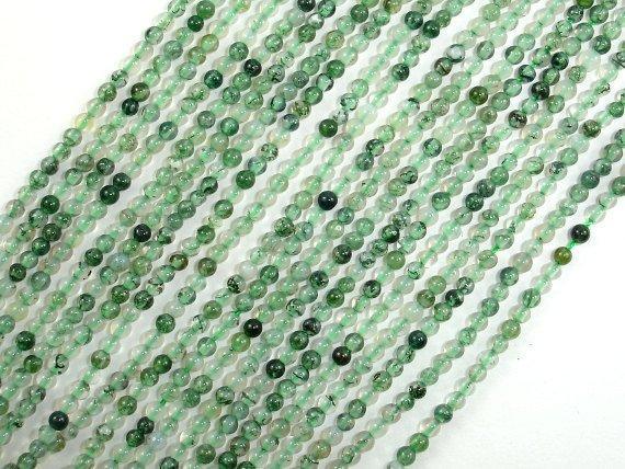 Moss Agate Beads, Round, 2mm (1.9 mm), 16 Inch-Gems: Round & Faceted-BeadXpert