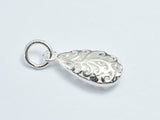 2pcs 925 Sterling Silver Charm, Filigree Teardrop Charm, 8x16mm-BeadXpert