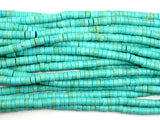 Turquoise Howlite Beads, 2x4mm Heishi Beads-Gems:Assorted Shape-BeadXpert