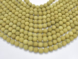 Matte Jade Beads, Olive Green, 8mm (8.4mm)-Gems: Round & Faceted-BeadXpert