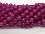 Jade - Fuchsia, 8mm Round Beads-BeadXpert