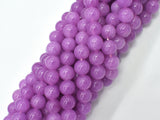 Jade - Purple, 8mm Round Beads, 14.5 Inch-BeadXpert