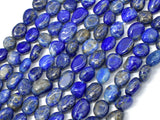 Natural Lapis Lazuli, Approx 6x8mm Nugget Beads-Gems:Assorted Shape-BeadXpert