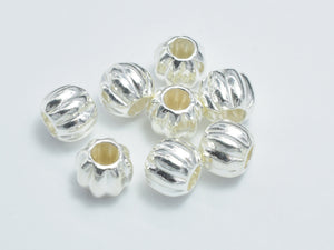 10pcs 925 Sterling Silver Beads, 5mm Round Beads-Metal Findings & Charms-BeadXpert