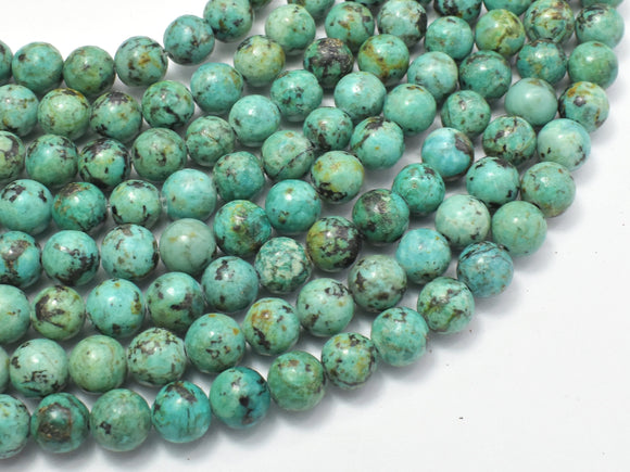 African Turquoise Beads, 8mm Round-Gems: Round & Faceted-BeadXpert
