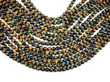 Blue / Yellow Tiger Eye, 6mm (6.5 mm) Round-Gems: Round & Faceted-BeadXpert