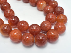 Red Dragon Vein Agate Beads, 16mm Round-Agate: Round & Faceted-BeadXpert