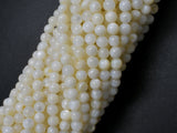 Mother of Pearl Beads, MOP, Creamy White, 4mm Round-Gems: Round & Faceted-BeadXpert